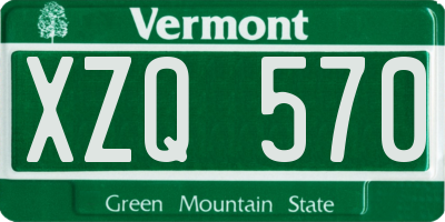VT license plate XZQ570