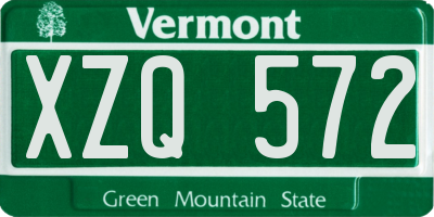 VT license plate XZQ572