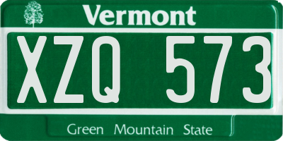 VT license plate XZQ573