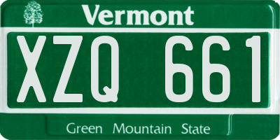 VT license plate XZQ661