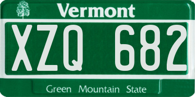 VT license plate XZQ682