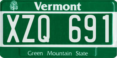 VT license plate XZQ691