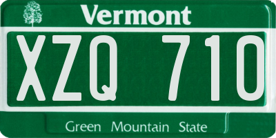 VT license plate XZQ710