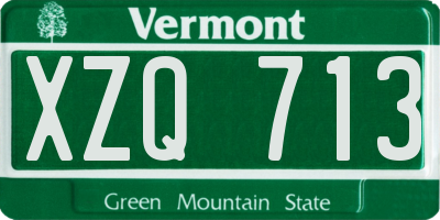 VT license plate XZQ713
