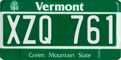 VT license plate XZQ761