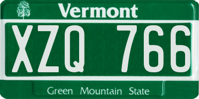 VT license plate XZQ766