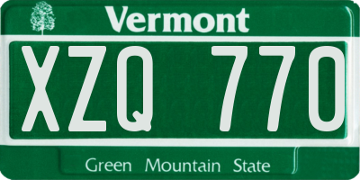 VT license plate XZQ770