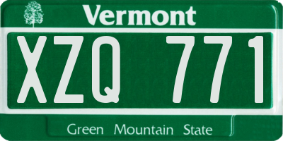 VT license plate XZQ771
