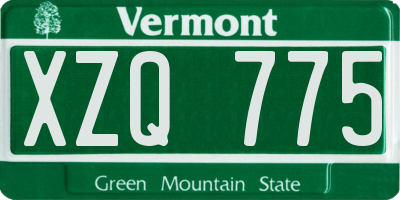 VT license plate XZQ775