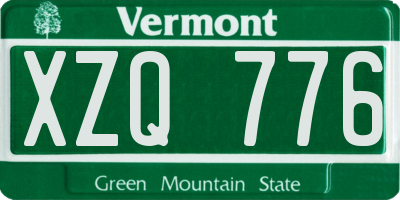 VT license plate XZQ776