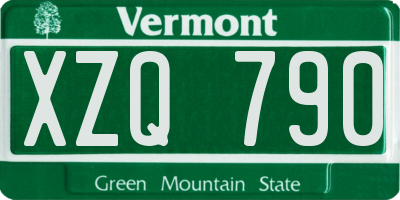 VT license plate XZQ790
