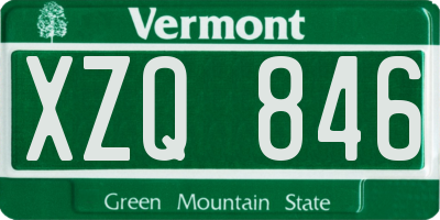 VT license plate XZQ846