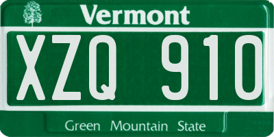 VT license plate XZQ910
