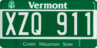 VT license plate XZQ911