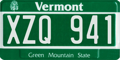 VT license plate XZQ941