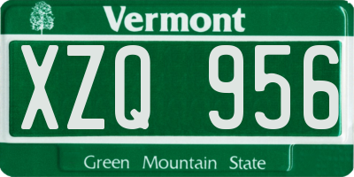 VT license plate XZQ956