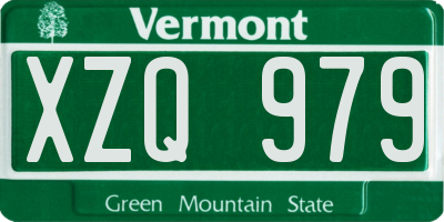 VT license plate XZQ979