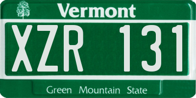 VT license plate XZR131