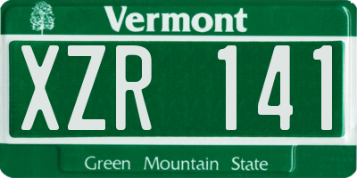 VT license plate XZR141