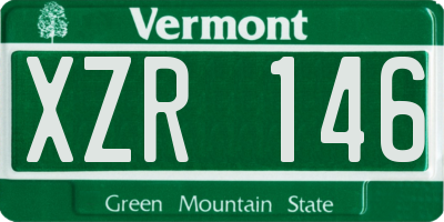 VT license plate XZR146