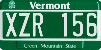 VT license plate XZR156