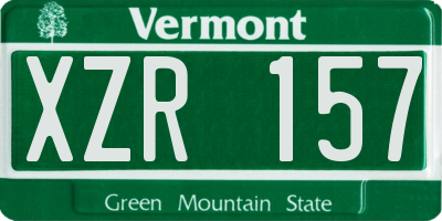 VT license plate XZR157