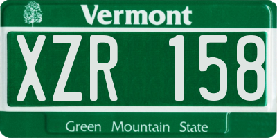 VT license plate XZR158