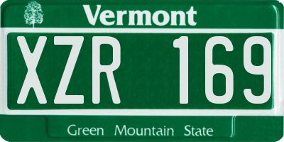 VT license plate XZR169