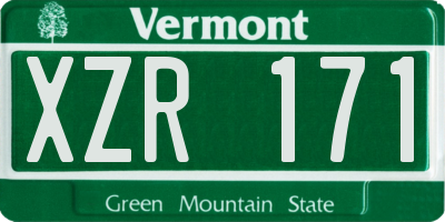 VT license plate XZR171