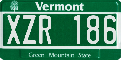 VT license plate XZR186