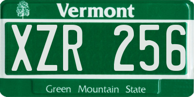 VT license plate XZR256
