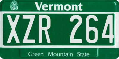 VT license plate XZR264