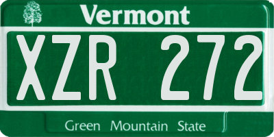 VT license plate XZR272