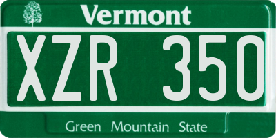 VT license plate XZR350
