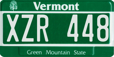 VT license plate XZR448