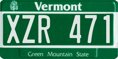 VT license plate XZR471