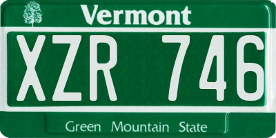 VT license plate XZR746