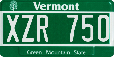 VT license plate XZR750