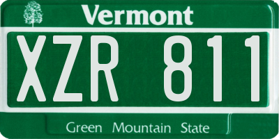 VT license plate XZR811