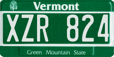 VT license plate XZR824