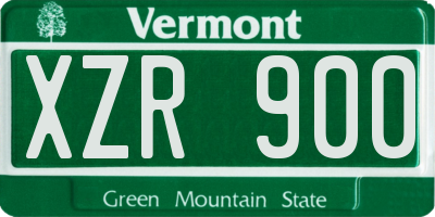 VT license plate XZR900