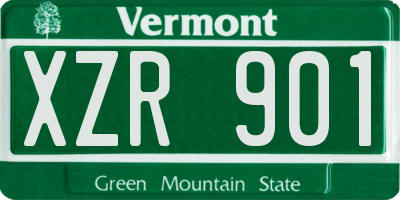 VT license plate XZR901