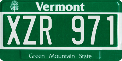 VT license plate XZR971