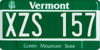 VT license plate XZS157