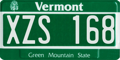 VT license plate XZS168