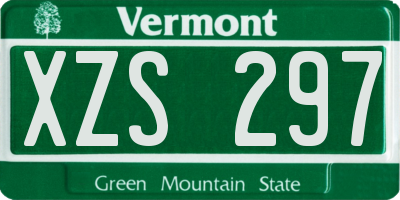 VT license plate XZS297