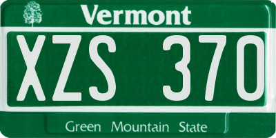 VT license plate XZS370