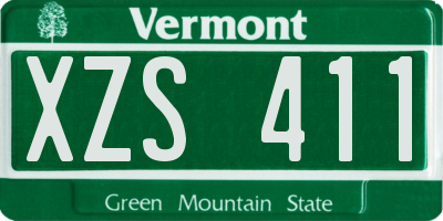 VT license plate XZS411
