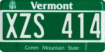 VT license plate XZS414