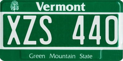 VT license plate XZS440